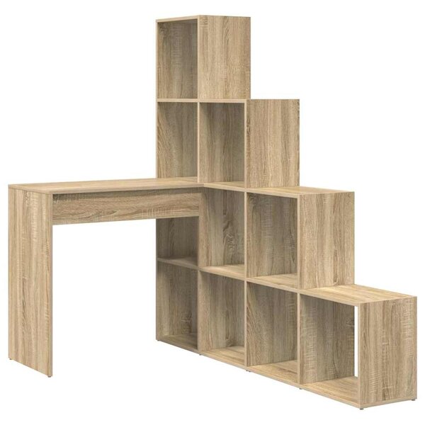 vidaXL Bureau d'angle Chêne sonoma 101.5 x 149.5 x 149.5 cm