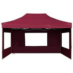 vidaXL Tente de réception pliable et parois Aluminium 4 5x3 m Bordeaux