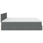 VidaXL Cadre de lit ottoman avec matelas gris foncé 180x200 cm tissu