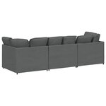 vidaXL Canapé modulaire avec coussins en tissu gris foncé