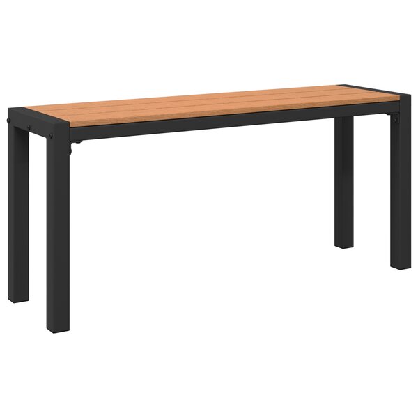 Banc de jardin vidaXL 100 cm en acier et WPC marron et noir
