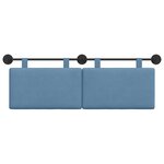 vidaXL Tête de lit suspendue Bleu Tissu en velours côtelé