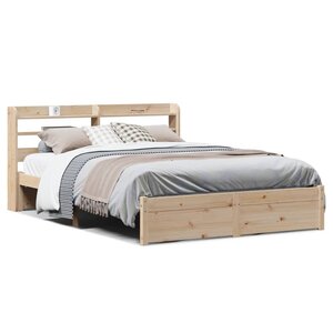 vidaXL Cadre de lit avec tête de lit sans matelas 120x200 cm