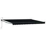 vidaXL Auvent rétractable électrique Noir 4 × 3 m