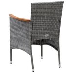 vidaXL Ensemble à manger de jardin coussins 9Pièces Résine tressée Gris