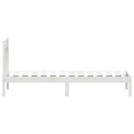 vidaXL Cadre de lit Blanc Bois de pin massif 90x200 cm