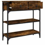 vidaXL Table console chêne fumé 72 5x25x75 cm bois d'ingénierie