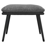 vidaXL Chaise de relaxation avec tabouret Gris clair Tissu similicuir