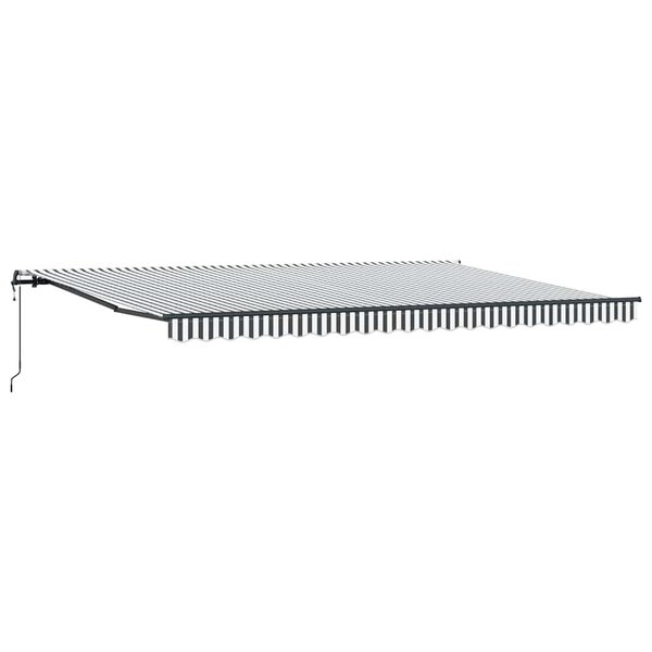 vidaXL Auvent rétractable automatique anthracite et blanc 500x300 cm