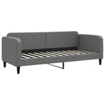vidaXL Lit de jour avec gigogne et tiroirs gris foncé 80x200 cm tissu
