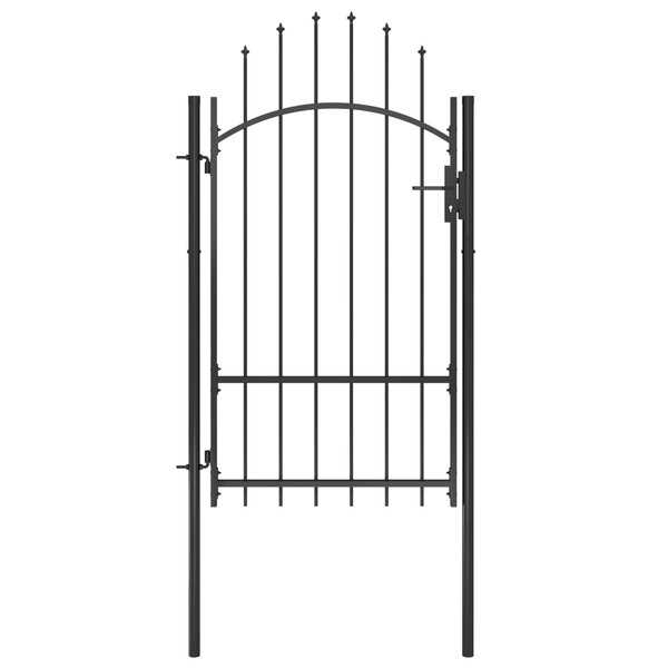 vidaXL Portail de jardin Acier 1x2 2 m Noir