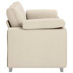 vidaXL Canapé Beige 180 x 80 x 82 cm Tissu en lin mélangé