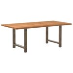 vidaXL Table à manger marron clair bois de chêne massif rectangulaire