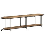 vidaXL Meuble TV 160x42x40 cm bois massif de manguier brut