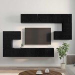 vidaXL Ensemble meuble TV 10 Pièces Chêne noir 60 x 30 x 30 cm
