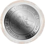 Pièce de monnaie en Platine 25 Dollars g 0.062 (1/500 oz) Millésime 2026 KRAKEN 1/500 (PRÉCOMMANDE)