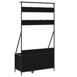 vidaXL Porte-vêtements et rangement des chaussures noir 100x41x184 cm