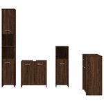 vidaXL Ensemble de meubles de salle de bain 4 Pièces Chêne marron