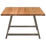 vidaXL Table à manger marron clair bois de chêne massif rectangulaire
