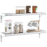 vidaXL Supports d'étagères 4 Pièces 20x2 5x14 cm argenté acier inoxydable