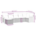 vidaXL Salon de jardin avec coussins 7Pièces mélange beige résine tressée