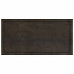 vidaXL Dessus de table marron foncé bois chêne massif traité