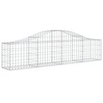 vidaXL Paniers à gabions arqués 15 Pièces 200x30x40/60 cm Fer galvanisé