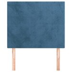 vidaXL Tête de lit Bleu foncé 80x5x118/128 cm Velours
