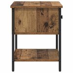 vidaXL Table de chevet avec tiroir 2 Pièces Bois ancien 34 x 35 5 x 45 cm
