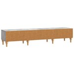 vidaXL Meuble TV Gris béton 147 x 34 5 x 30 cm Bois d'ingénierie