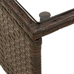 vidaXL Canapé de jardin avec table et coussins en forme de L marron