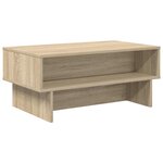 vidaXL Table basse Chêne Sonoma 80 x 46 x 35 cm Bois d'ingénierie