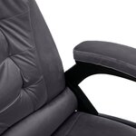 vidaXL Chaise de bureau de massage Gris foncé Velours