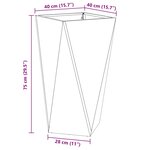 vidaXL Jardinière Anthracite 40 x 40 x 75 cm Acier