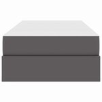 vidaXL Lit avec rangement et matelas avec matelas 2 Pièces Gris Cuir