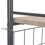vidaXL Ensemble à dîner pliant 3 Pièces et étagère de rangement MDF acier