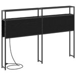 vidaXL Tête de lit de rangement Chêne noir 120 cm Bois d'ingénierie