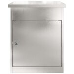 vidaXL Boîte de dépôt de colis Noir 44 x 35 x 59 cm Acier inoxydable