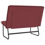 vidaXL Banc Rouge bordeaux 100x75x76 cm Similicuir