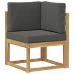 vidaXL Ensemble de canapés d'extérieur 5 pc Blanc et anthracite