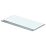 vidaXL Panneaux d'étagère 2 Pièces Verre Transparent 40 x 12 cm
