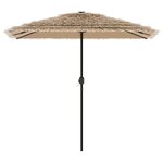 vidaXL Parasol de jardin avec mât en acier marron 248x248x248 cm
