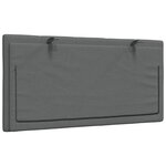 vidaXL Coussin de tête de lit gris foncé 100 cm tissu