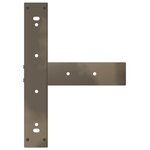 vidaXL Pieds de table basse en T  2 pièces  noir  50 x 25 x (42-43) cm  acier