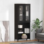 vidaXL Haut Armoire Chêne noir 69 5 x 34 x 180 cm Bois d'ingénierie
