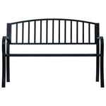 vidaXL Banc de jardin 125 cm Noir Acier