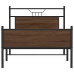 vidaXL Cadre de lit sans matelas chêne marron 100x190 cm