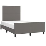 vidaXL Cadre de lit sans matelas gris 120x200 cm similicuir