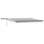 vidaXL Auvent rétractable électrique Anthracite et blanc 5 x 3 m