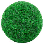 vidaXL Boules de buis artificielles avec lumières LED 2 Pièces vert 27 cm